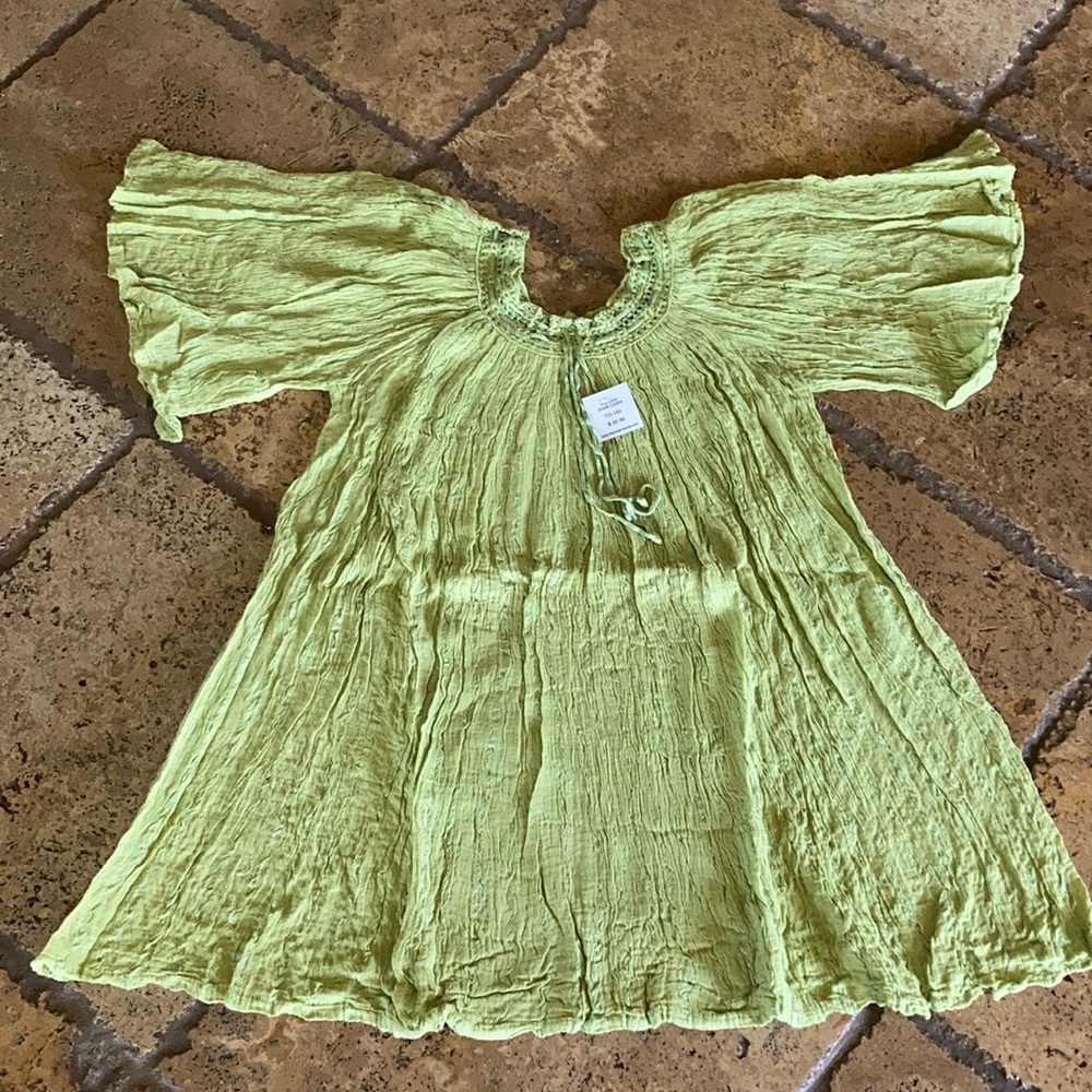 Greek Goddess Gauze Cotton Tunic (185 green)